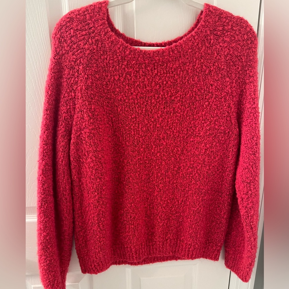 Gap hot pink large boucle sweater